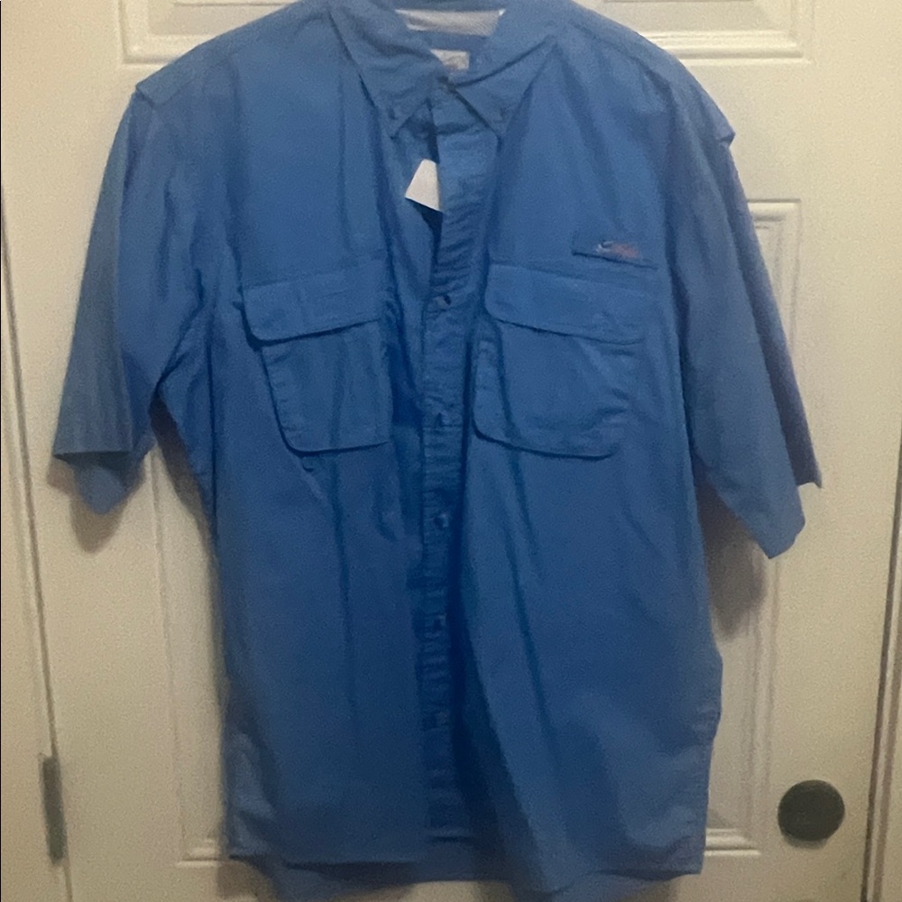 Men's Blue Casual Button Down Shirt